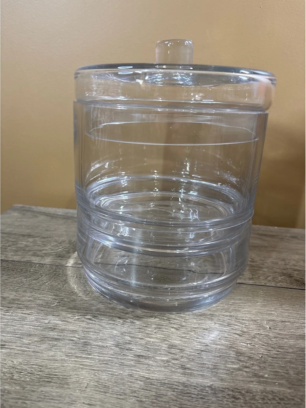 Set of 3 Clear Glass Storage Bowls with Lid
